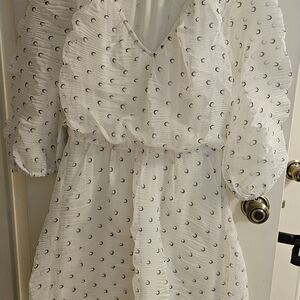 NWOT | White Dress with Half Moons | NSR